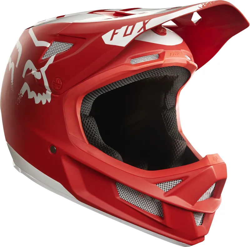 Fox Rampage Pro Carbon Moth Full Face Helmet Red/White-1