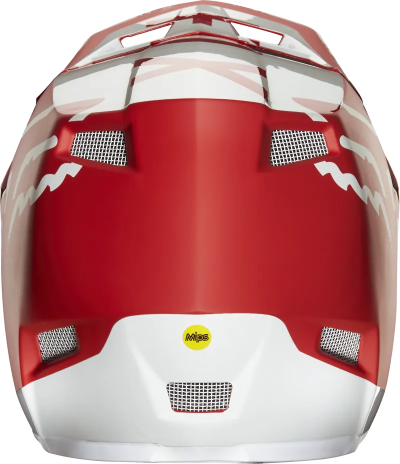 Fox Rampage Pro Carbon Moth Full Face Helmet Red/White-5