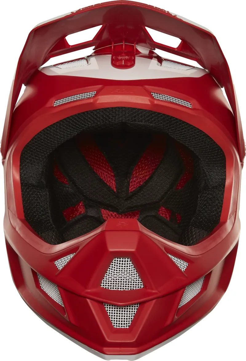 Fox Rampage Pro Carbon Moth Full Face Helmet Red/White-4