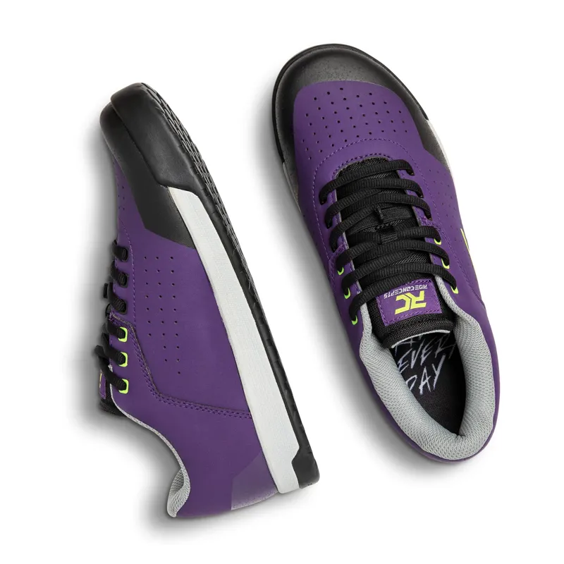 Ride Concepts Hellion Flat MTB Shoes Purple/Lime-3