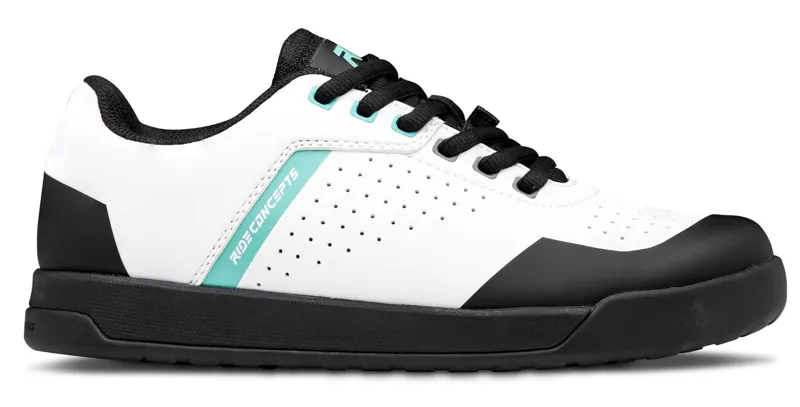 Ride Concepts Hellion Elite Womens Flat MTB Shoes White/Aqua
