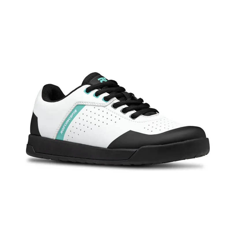 Ride Concepts Hellion Elite Womens Flat MTB Shoes White/Aqua