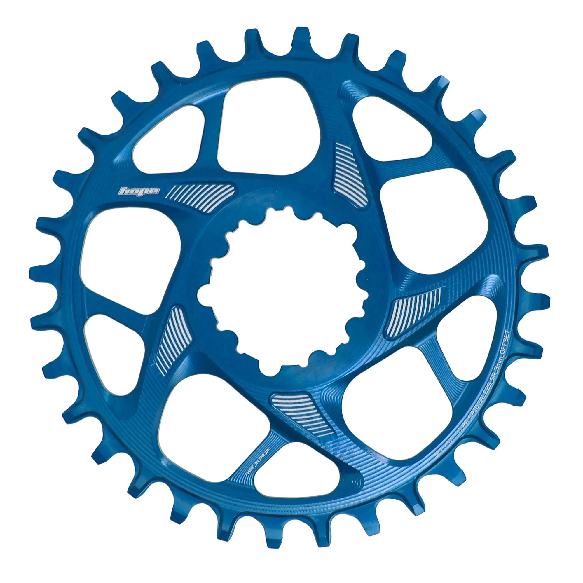 Hope R22 Spiderless Chainring SR3 Blue