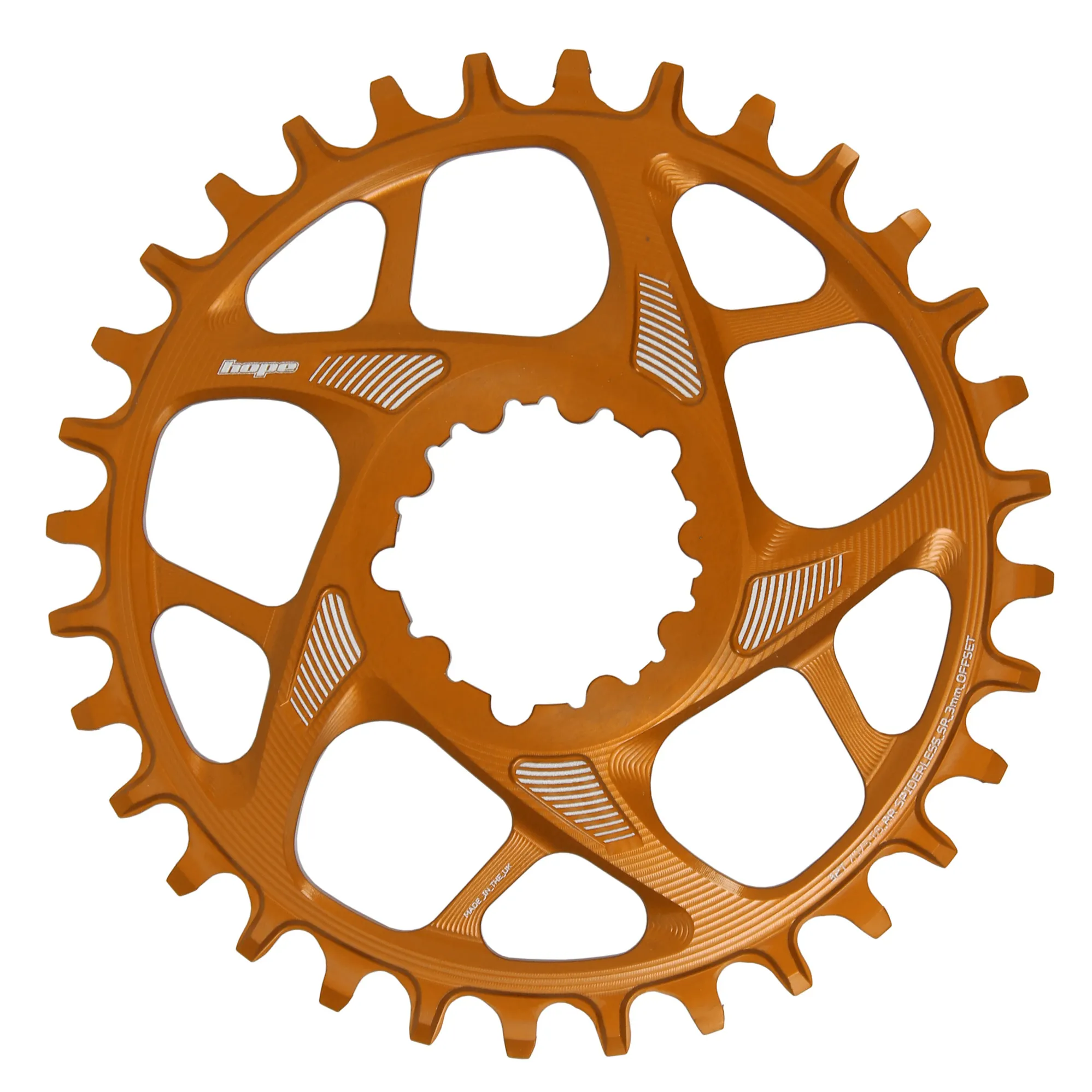 Hope R22 Spiderless Chainring SR3 Orange