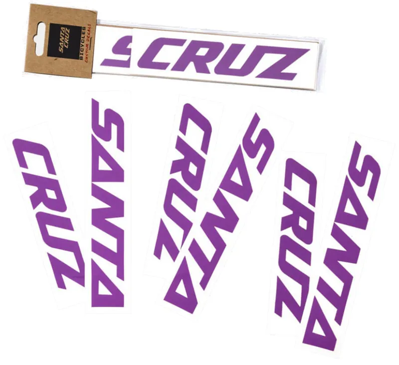 Santa Cruz Custom Downtube Decal Purple