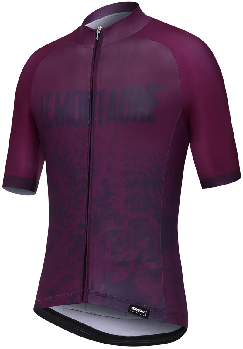 Santini Alpi Short Sleeve Road Jersey Bordeaux-2