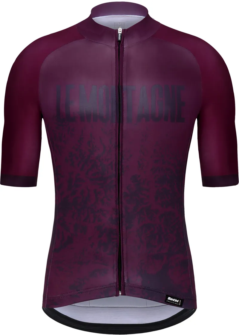 Santini Alpi Short Sleeve Road Jersey Bordeaux