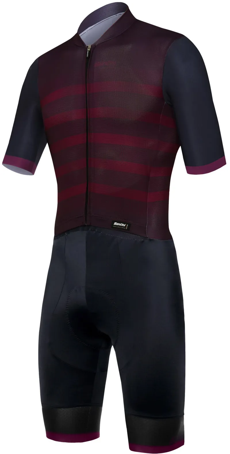 Santini Genio Road Skinsuit Bordeaux-2
