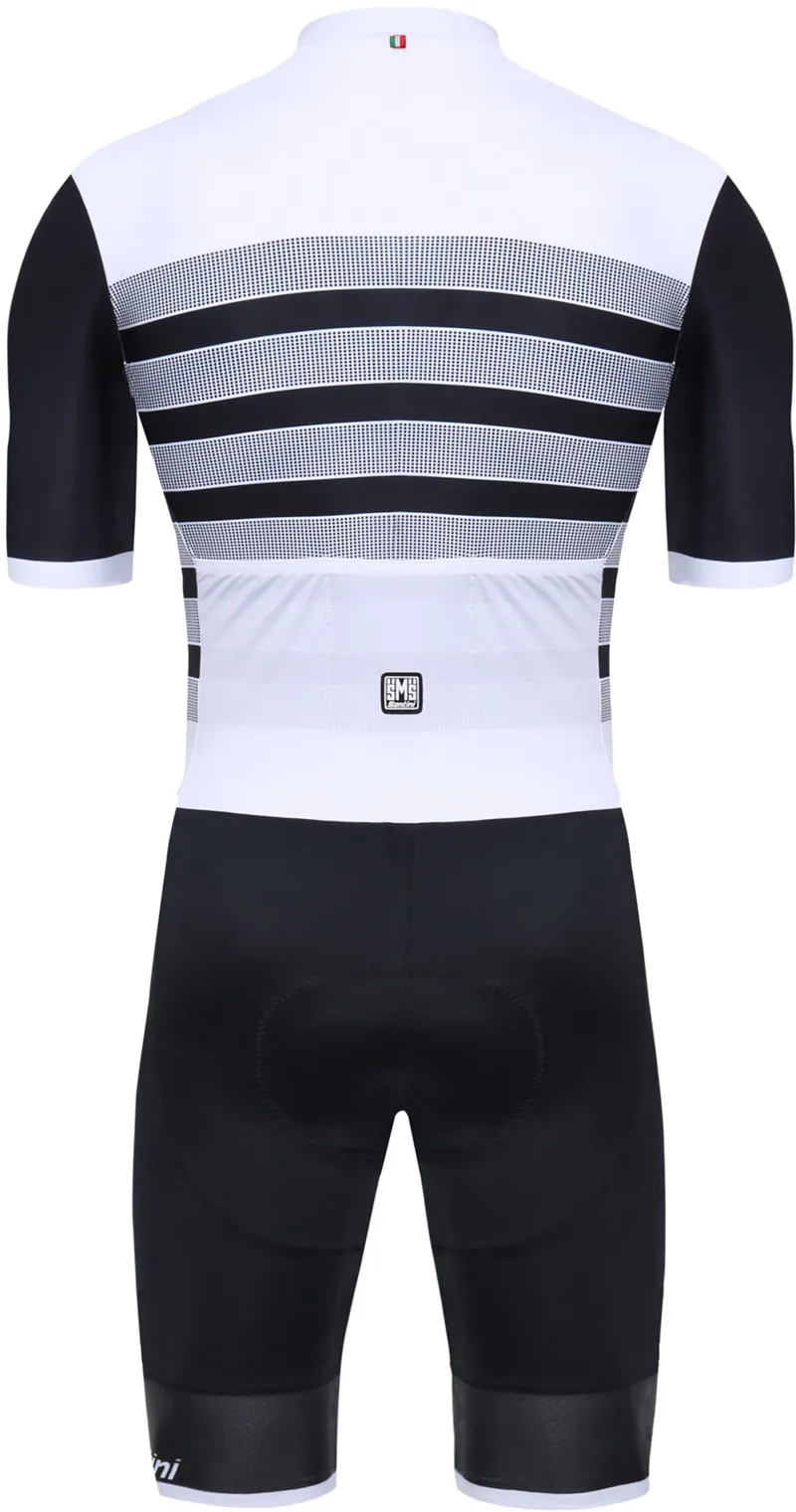 Santini Genio Road Skinsuit BLack / white-1