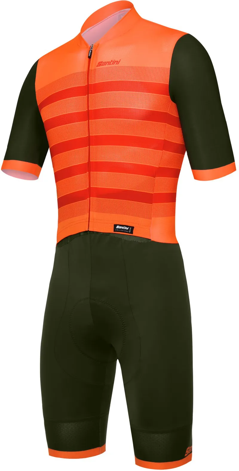 Santini Genio Road Skinsuit Flashy Orange-2