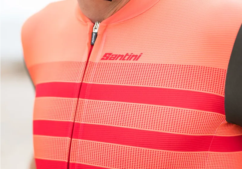 Santini Genio Road Skinsuit Flashy Orange-4