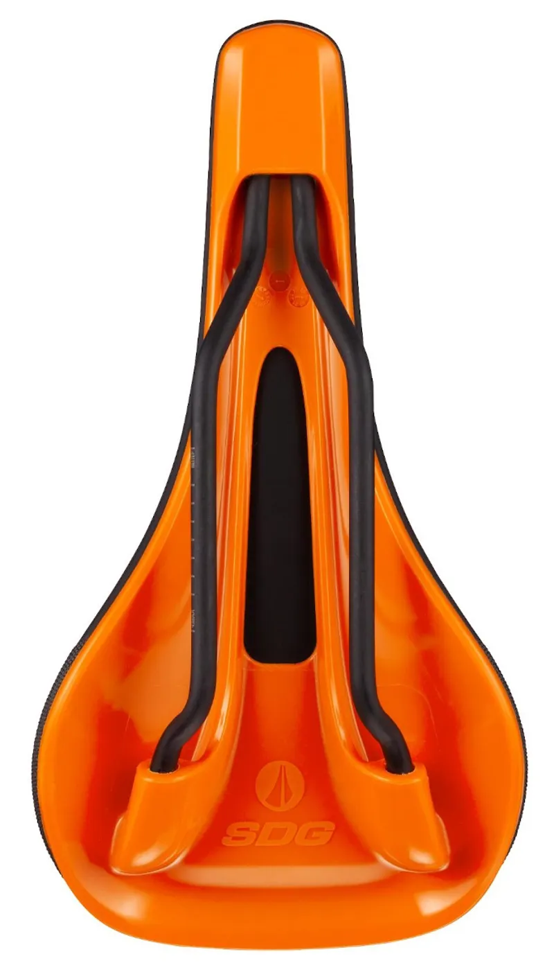 SDG Bel Air 3.0 Lux-Alloy Rail Saddle Black Microfibre Top/Orange Base-1