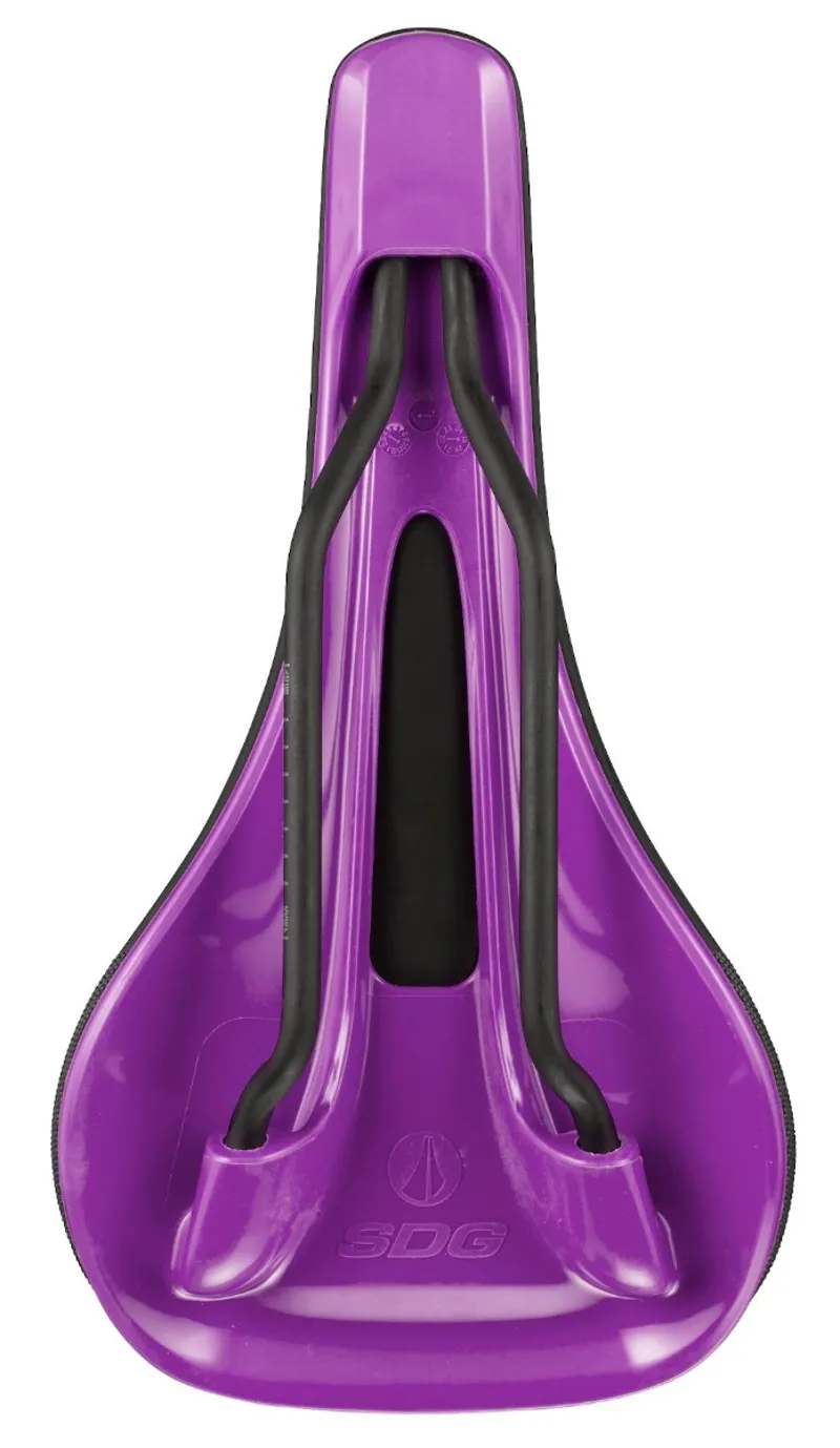 SDG Bel Air 3.0 Lux-Alloy Rail Saddle Black Microfibre Top/Purple Base-1