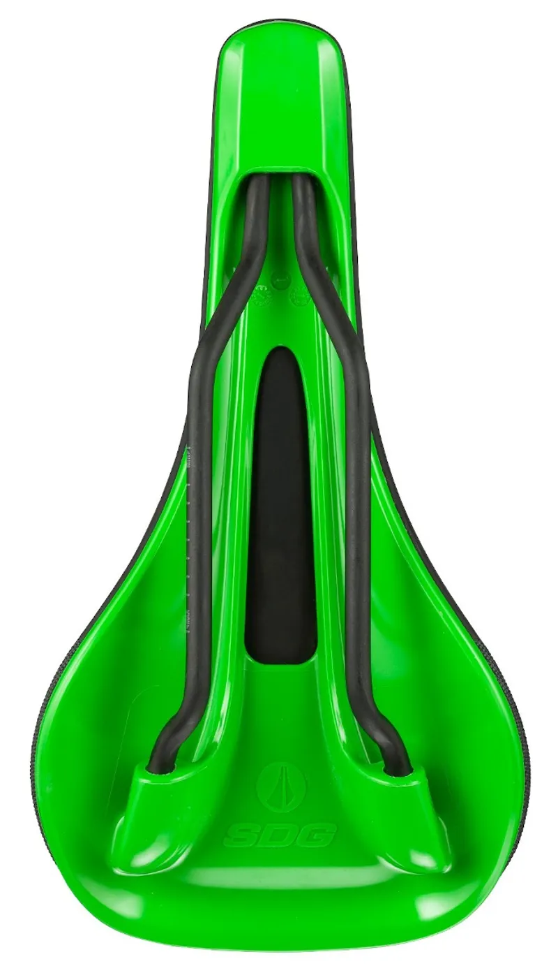 SDG Bel Air 3.0 Lux-Alloy Rail Saddle Black Microfibre Top/Green Base-1