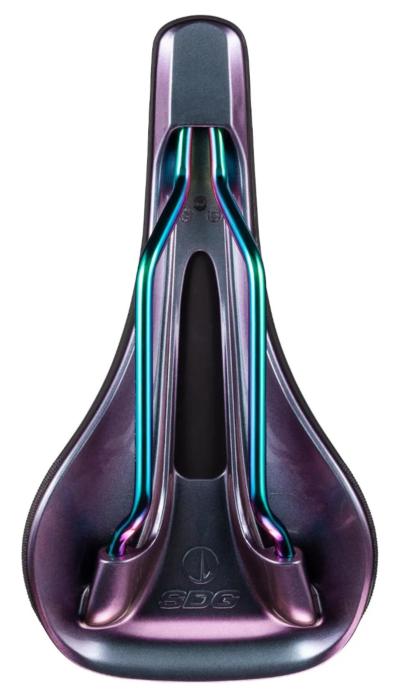 SDG Bel Air 3.0 Oil Slick Lux-Alloy Rail Saddle Black Top/Oil Slick-1