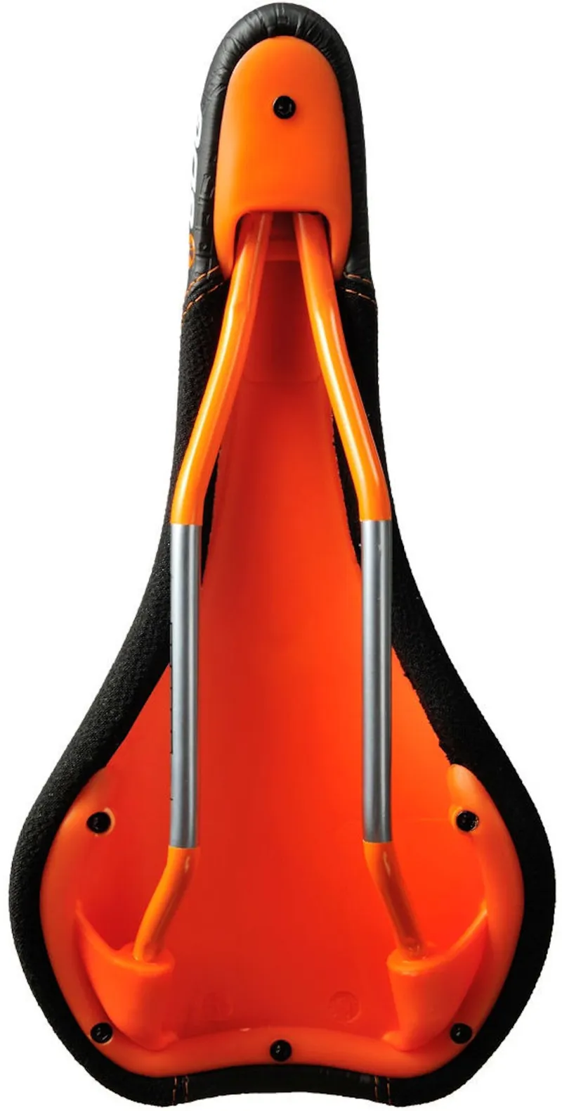 SDG Fly MTB Cro-Mo Rail Saddle Black/Neon Orange-1