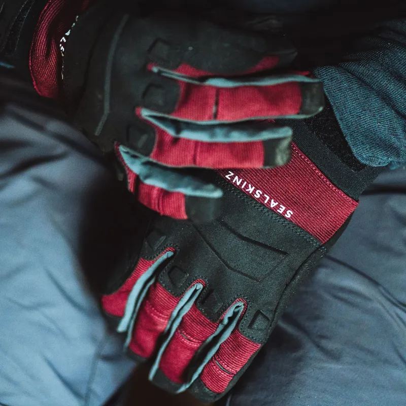 SealSkinz WaterProof All Weather MTB Glove Black/Red-2