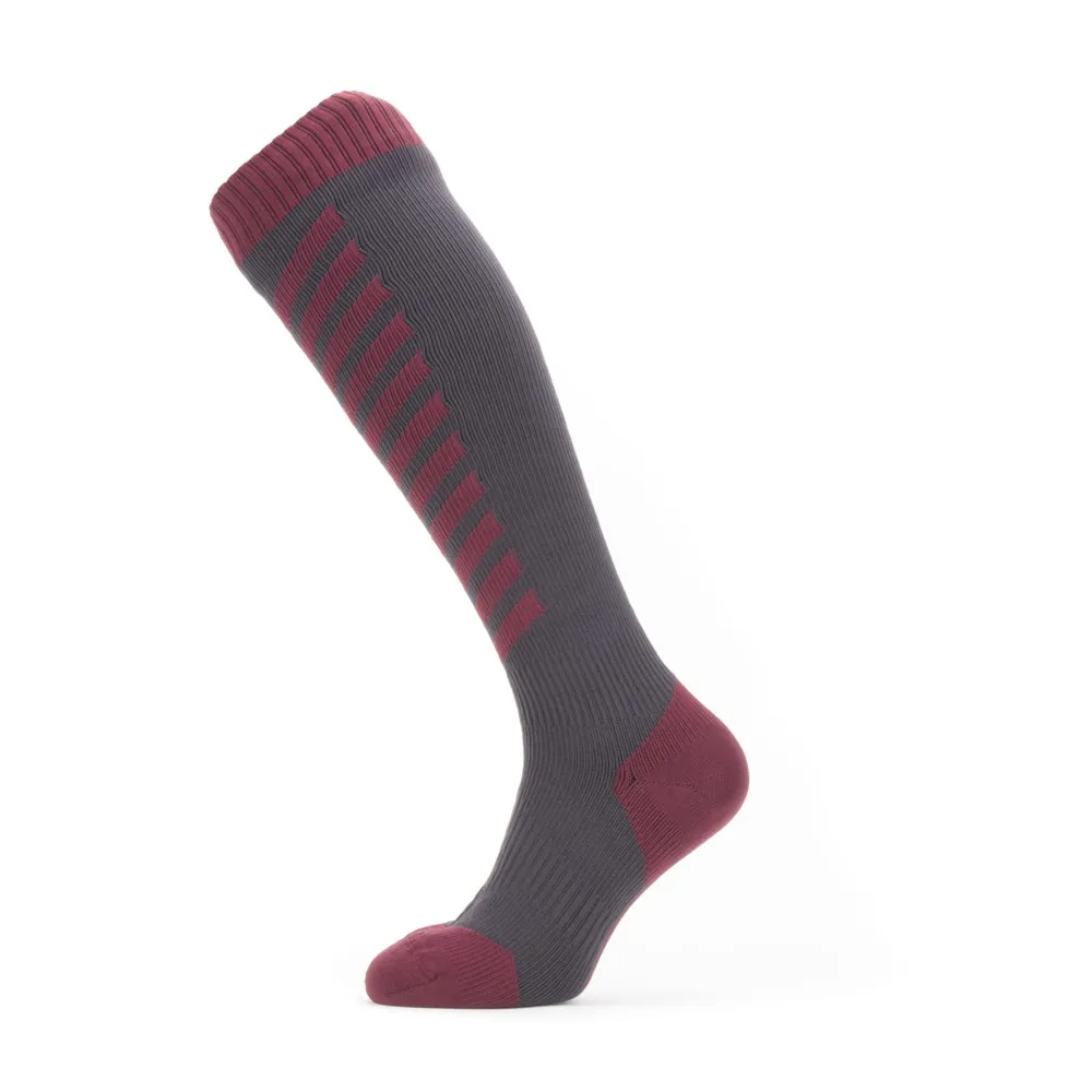 Image of SealSkinz Cold Weather Knee Length Sock Grey/Red/White