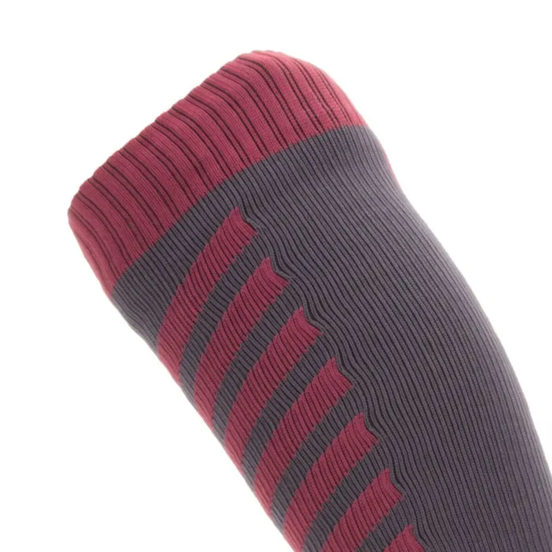 SealSkinz Cold Weather Knee Length Sock Grey/Red/White-2