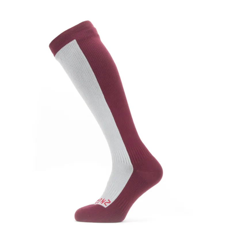 SealSkinz Cold Weather Knee Length Sock Grey/Red