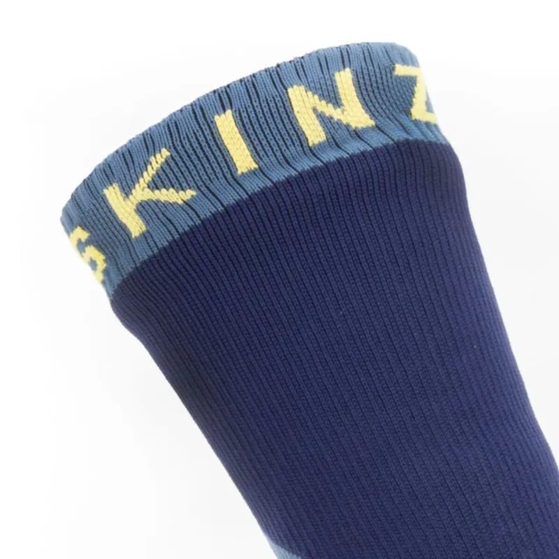 SealSkinz Waterproof Extreme Cold Weather Mid Length Sock Navy Blue/Yellow-1