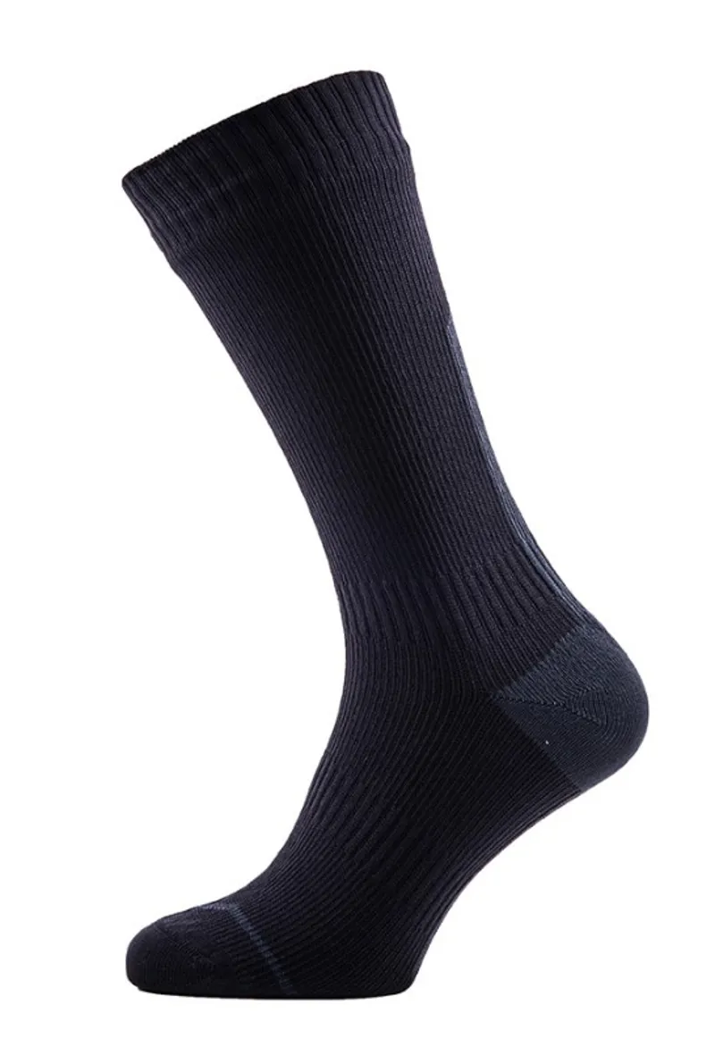 SealSkinz Thin Mid Socks with Hydrostop Black/Grey