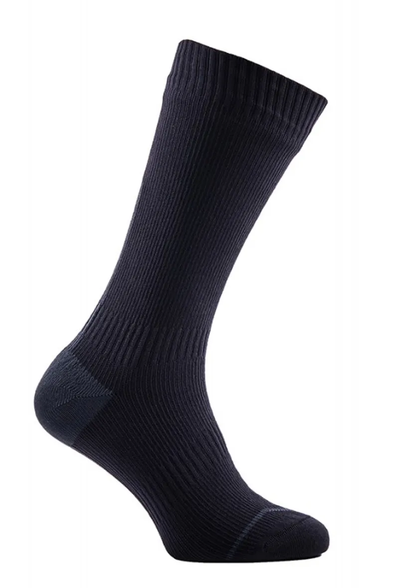 SealSkinz Thin Mid Socks with Hydrostop Black/Grey