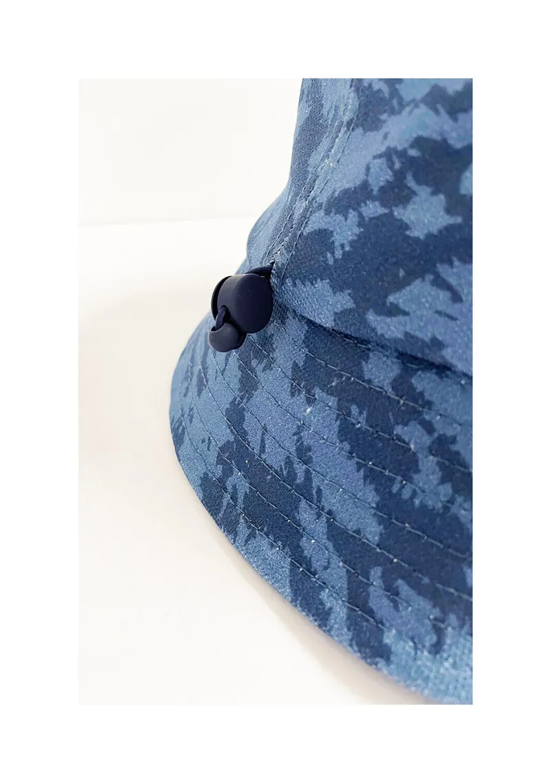 SealSkinz Lynford Waterproof Skinz Print Canvas Bucket Hat Navy-2