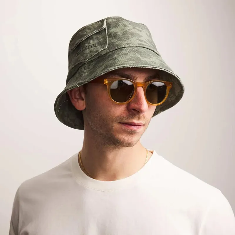 SealSkinz Lynford Waterproof Skinz Print Canvas Bucket Hat Olive-2