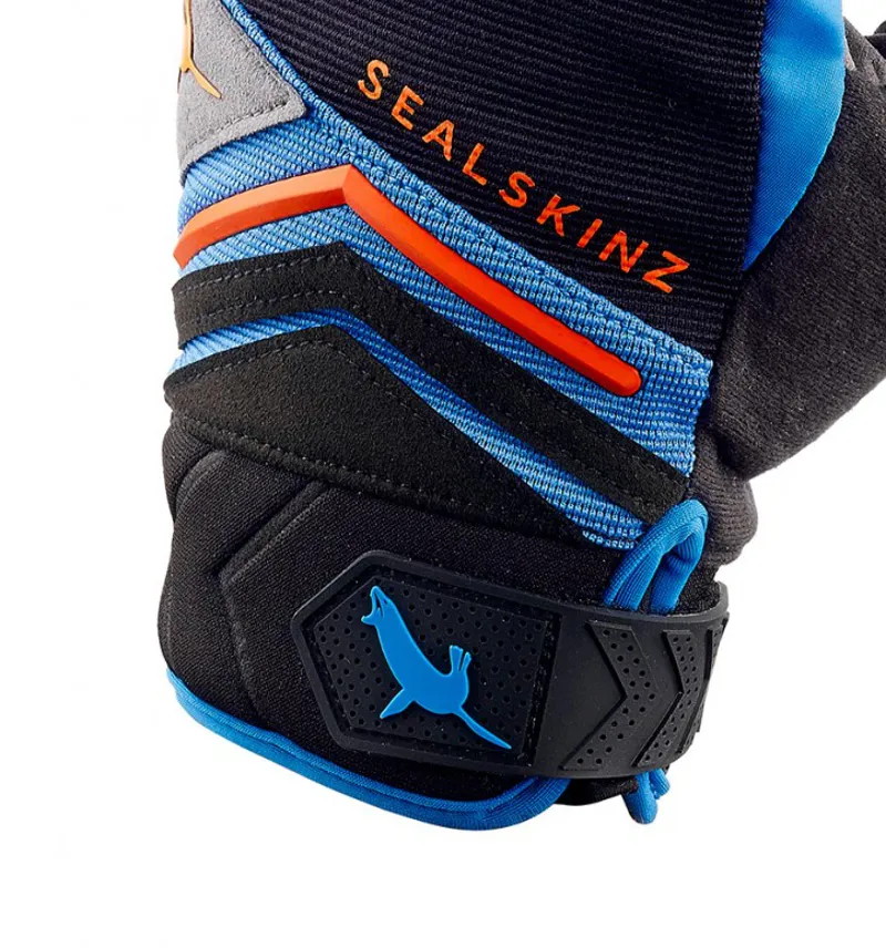 SealSkinz Dragon Eye MTB Gloves Black/Blue/Orange-3