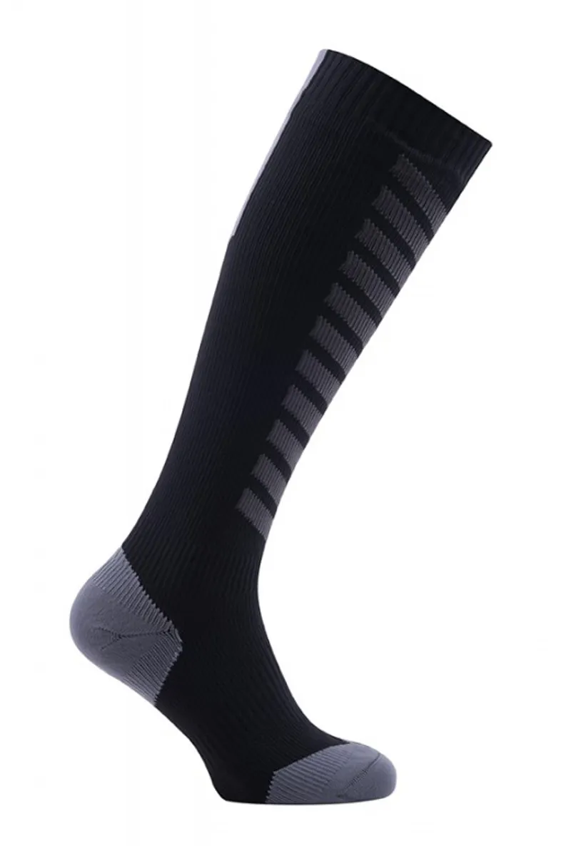 SealSkinz Mid Weight Mid Length - Waterproof Socks - Black / Grey - Small