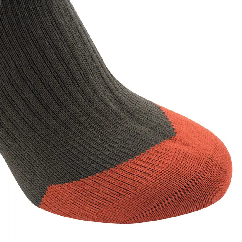 SealSkinz MTB Mid Knee Socks Olive/Brown/Orange