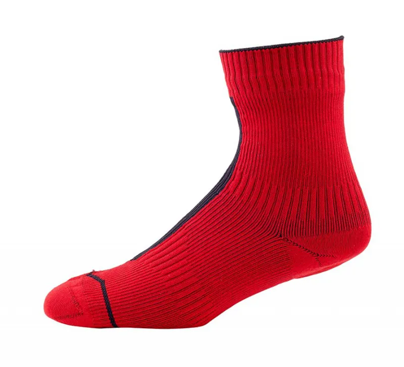 SealSkinz Road Thin Ankle Socks with Hydrostop Red/Black