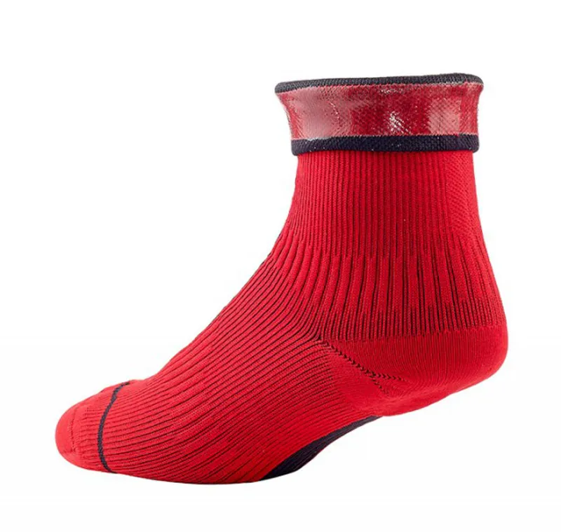SealSkinz Road Thin Ankle Socks with Hydrostop Red/Black-2