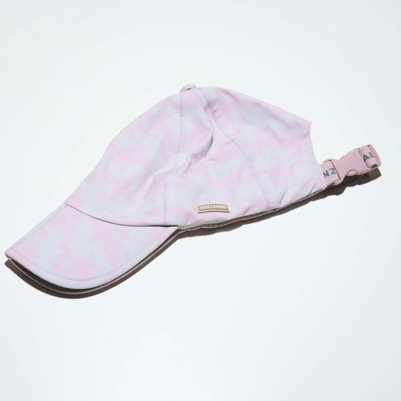 SealSkinz Salle Waterproof Skinz Print Foldable Peak Cap Women One Size Pink/Cream-1