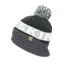 SealSkinz Water Repellent Cold Weather Bobble Hat Black/Grey/White
