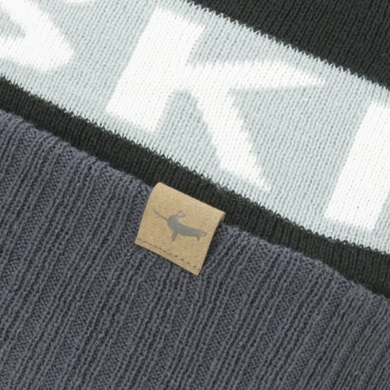 SealSkinz Water Repellent Cold Weather Bobble Hat Black/Grey/White-1