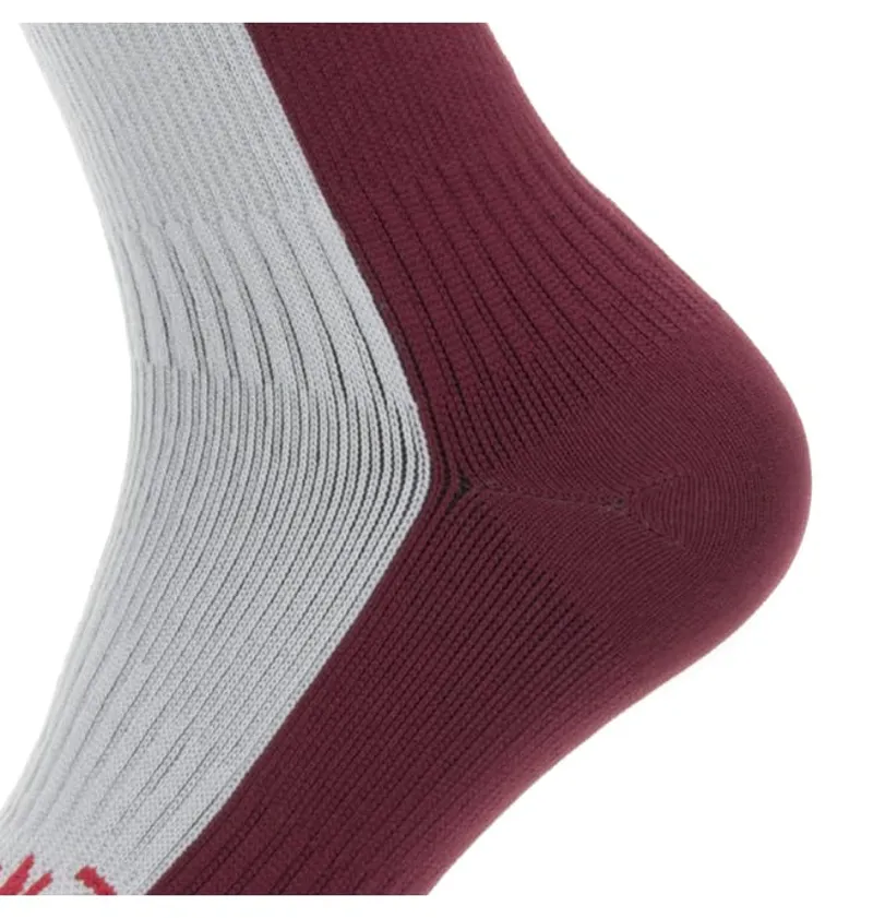 SealSkinz Waterproof Cold Weather Mid Length Sock Grey/Red-3