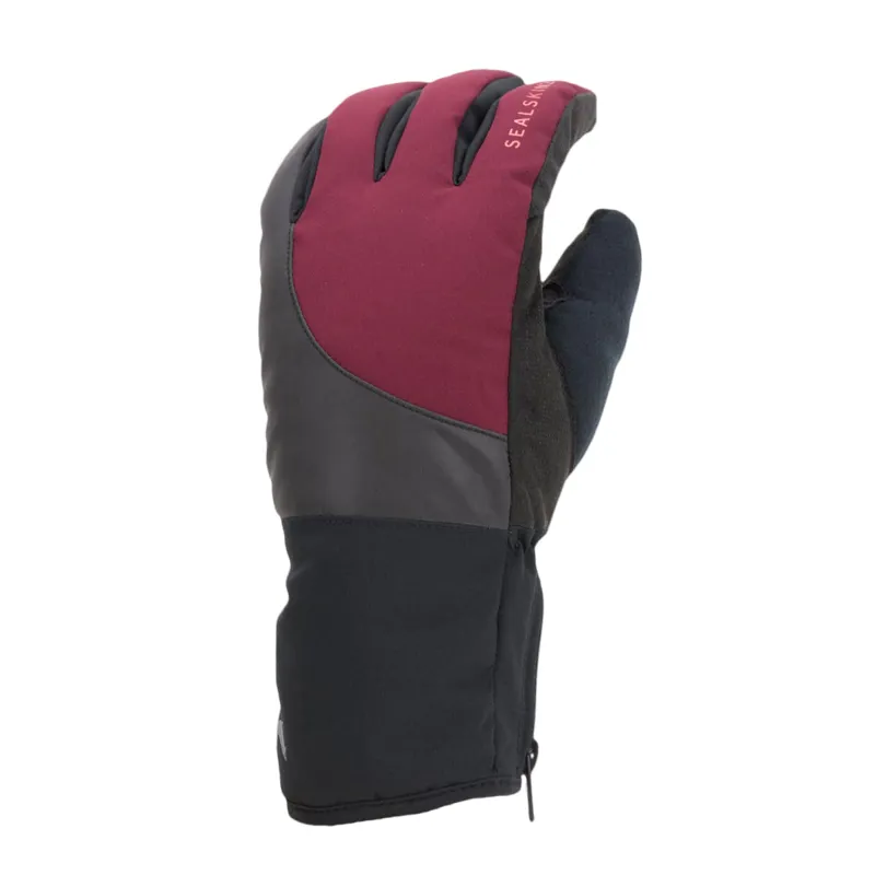 SealSkinz Waterproof Cold Weather Reflective Gloves Black/Red
