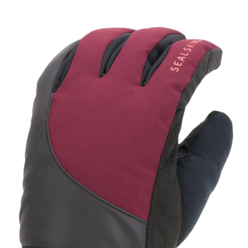 SealSkinz Waterproof Cold Weather Reflective Gloves Black/Red-2