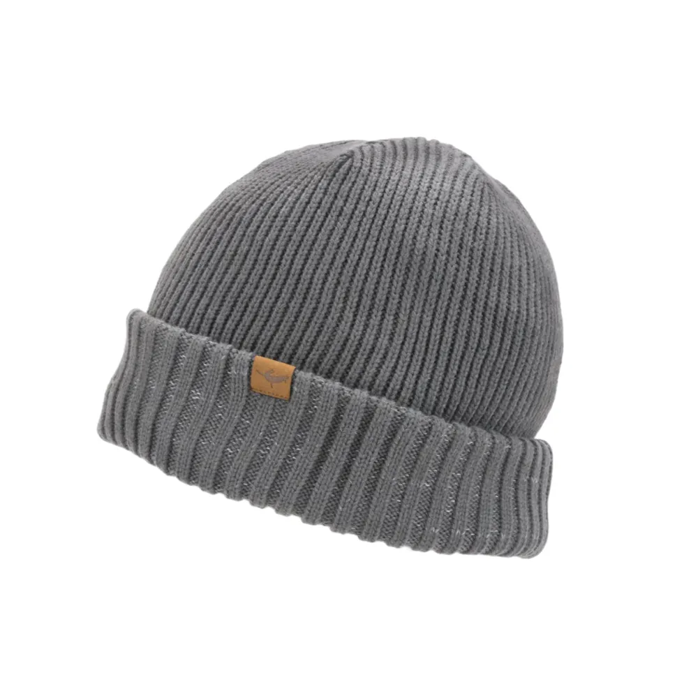 Image of SealSkinz Waterproof Cold Weather Roll Cuff Beanie Grey