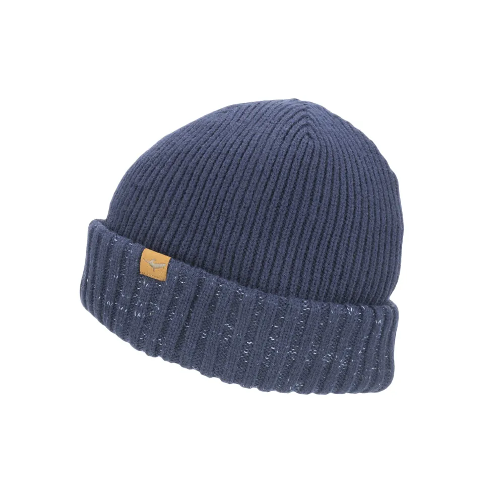 Image of SealSkinz Waterproof Cold Weather Roll Cuff Beanie Navy Blue