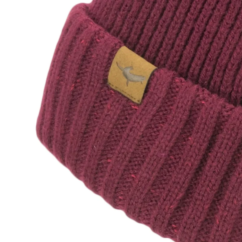 SealSkinz Waterproof Cold Weather Roll Cuff Beanie Red-1