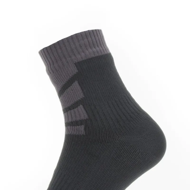 SealSkinz Waterproof Warm Weather Ankle length Sock Black/Grey-2