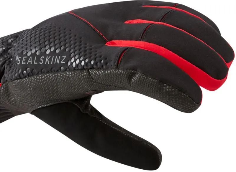 SealSkinz Brecon XP Cycling Gloves Black/Red-2