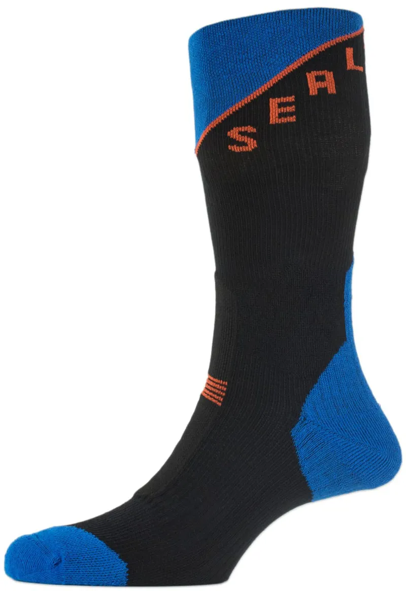 Sealskinz MTB Trail Mid Length Socks Black/Blue