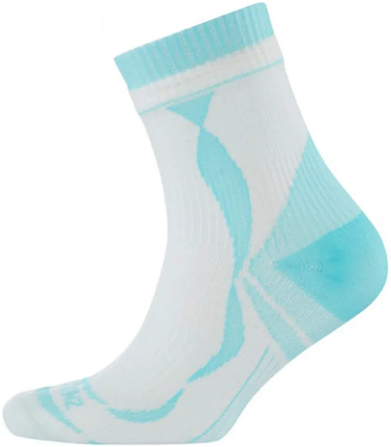 SealSkinz Thin Ankle Length Womens Socks White/Aqua