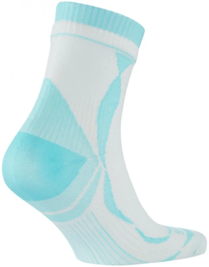 SealSkinz Thin Ankle Length Womens Socks White/Aqua-1