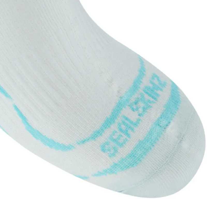 SealSkinz Thin Ankle Length Womens Socks White/Aqua-2