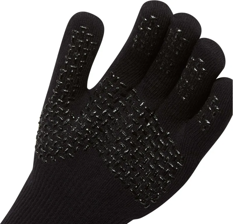 SealSkinz Ultra Grip Gauntlet Gloves Black/Silver-1